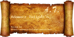 Adamecz Tulipán névjegykártya